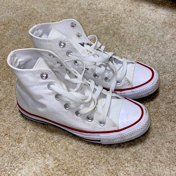 White Chuck Taylor Converse All Stars, only worn a few times - Picture 1 of 5